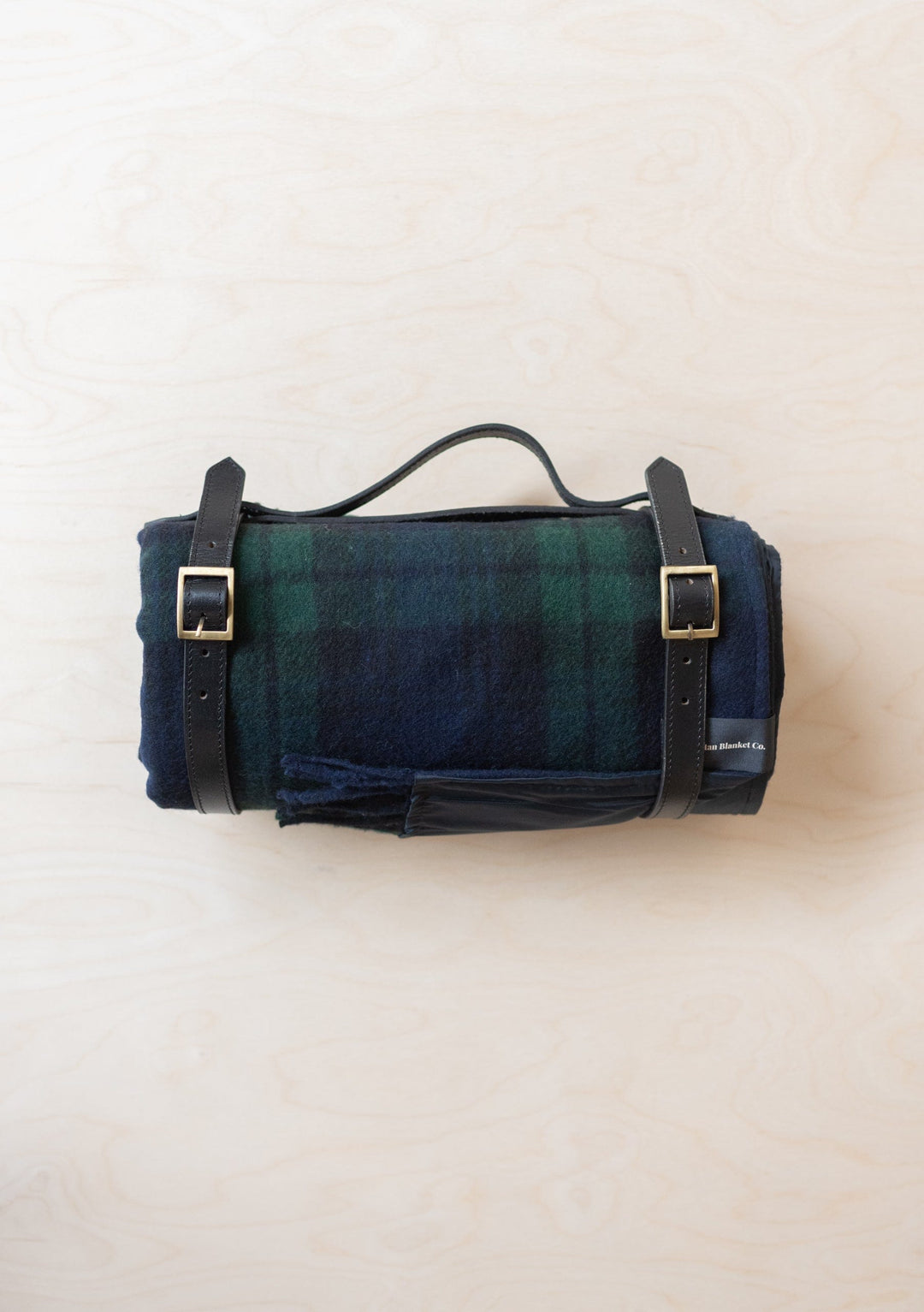 Recycled Wool Picnic Blanket in Black Watch Tartan - TBCo 