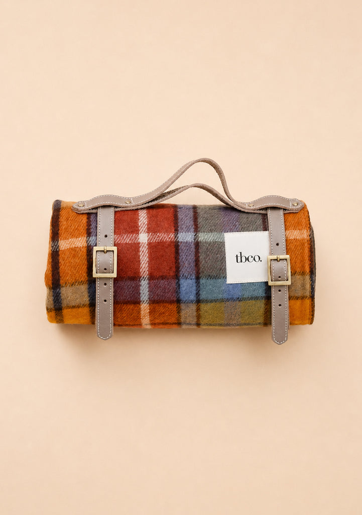 Recycled Wool Picnic Blanket in Buchanan Antique Tartan