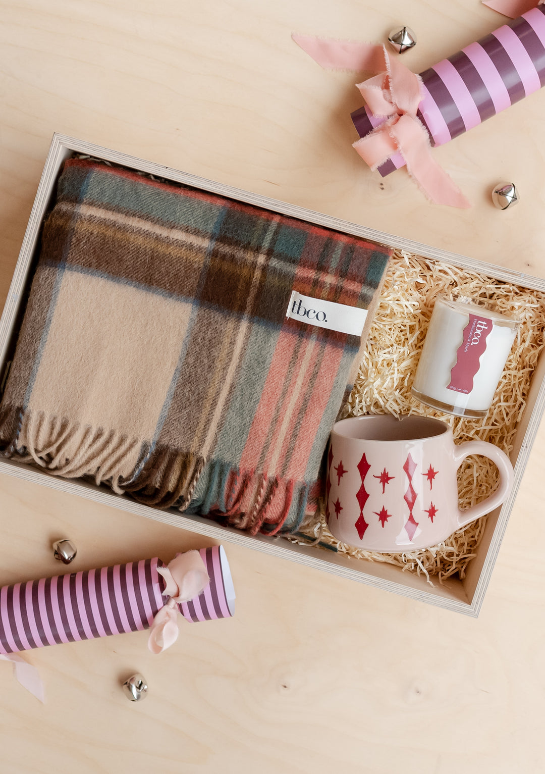 Coffret cadeau écharpe tartan prête à l'emploi
