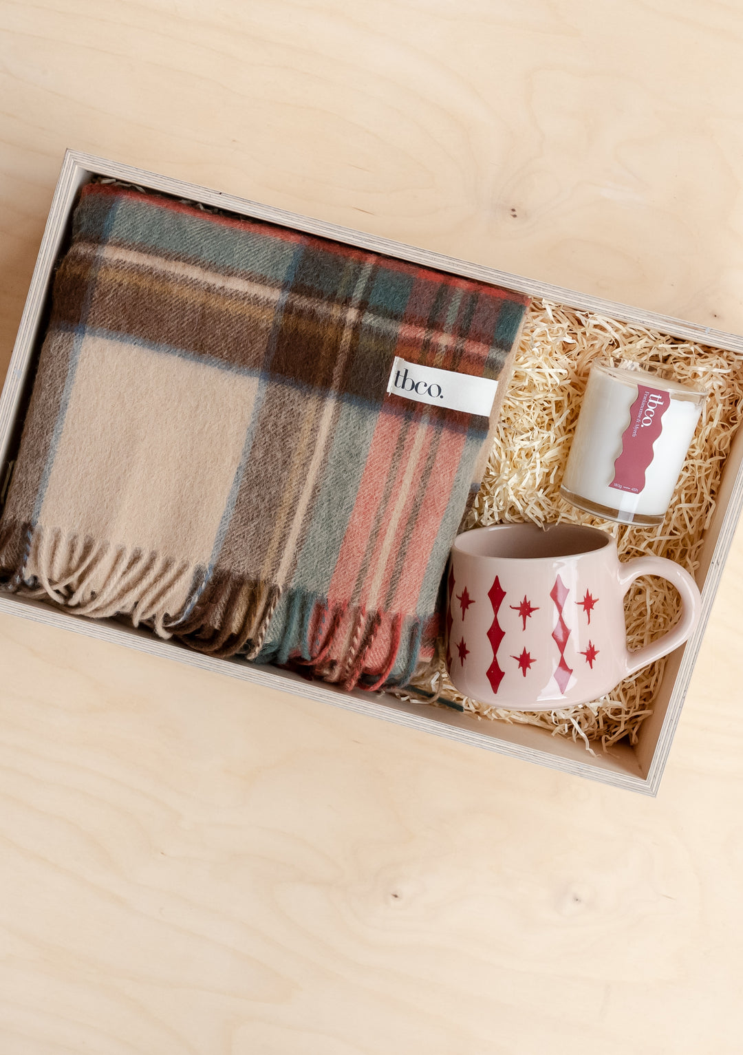 Coffret cadeau écharpe tartan prête à l'emploi