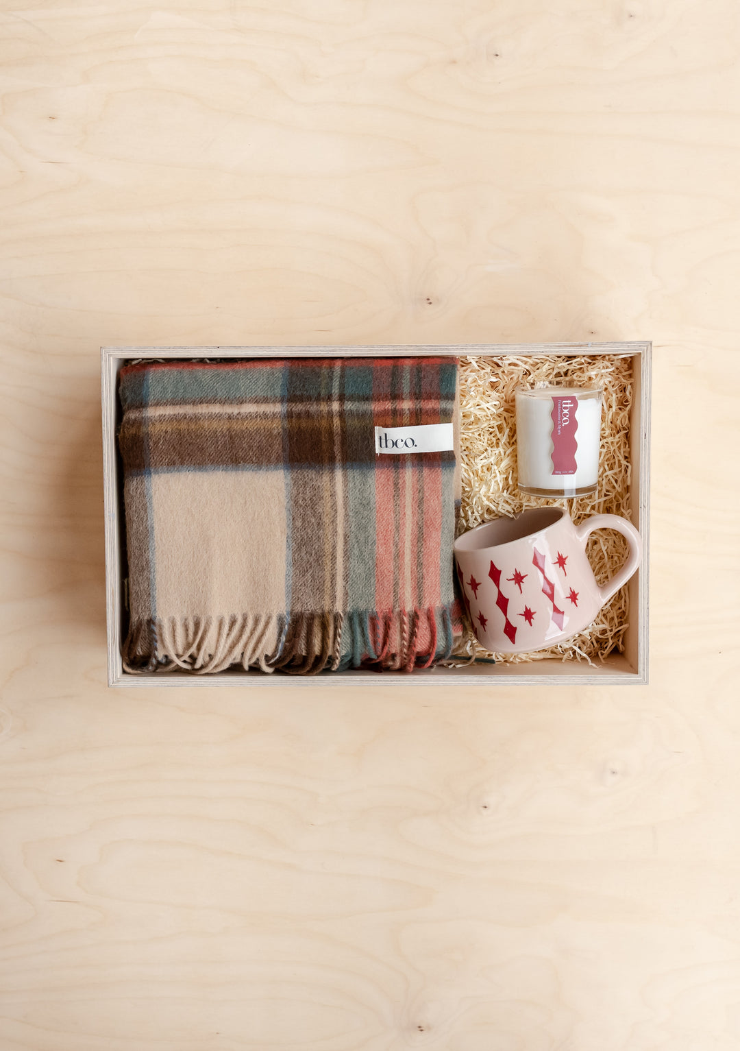 Coffret cadeau écharpe tartan prête à l'emploi