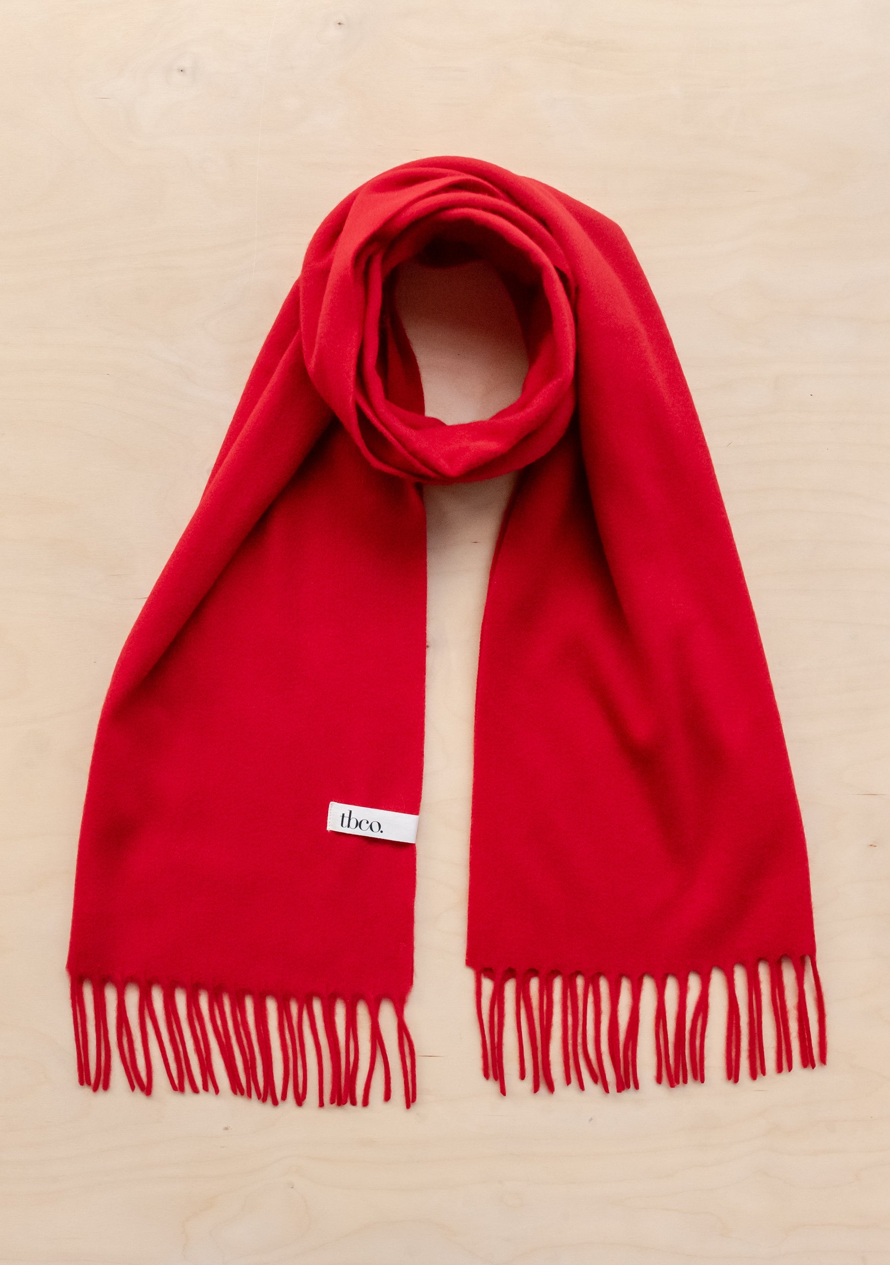 Lambswool Oversized Scarf in Red – TBCo