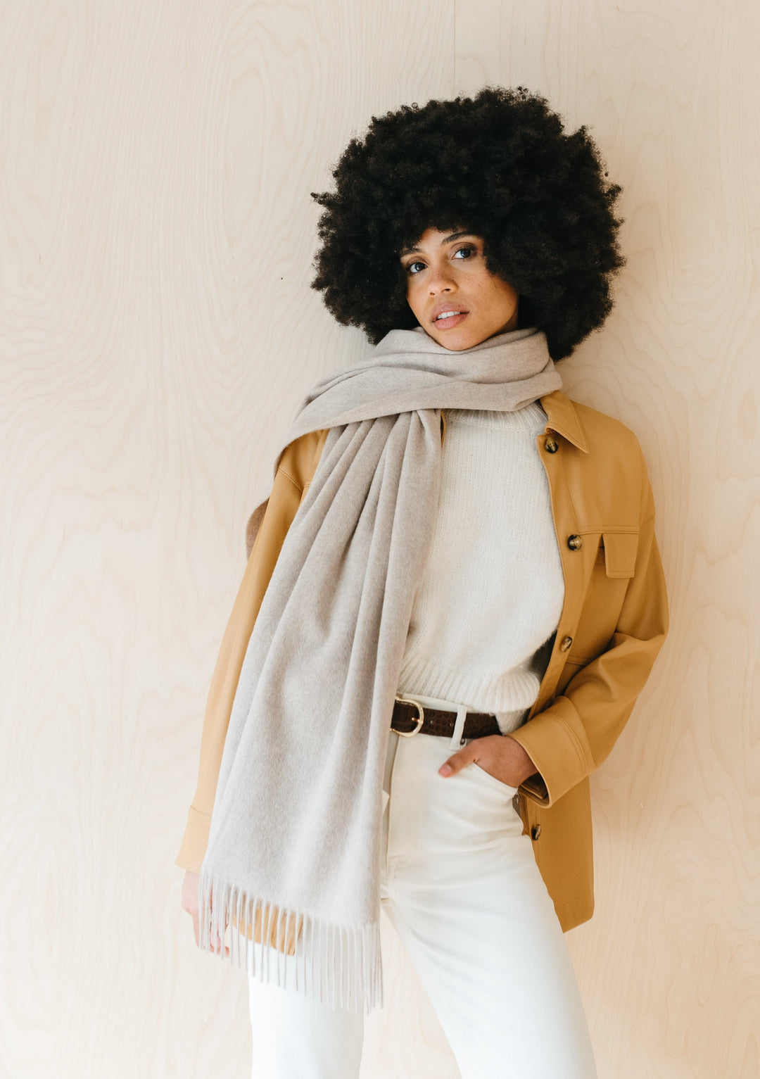 TBCo - Sample Sale Cashmere Blanket Scarf in Oatmeal Melange