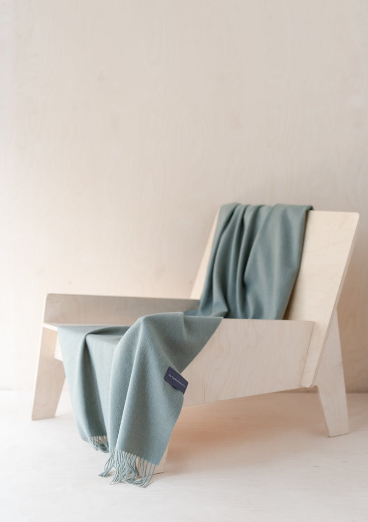 Lambswool Small Blanket Sage Melange