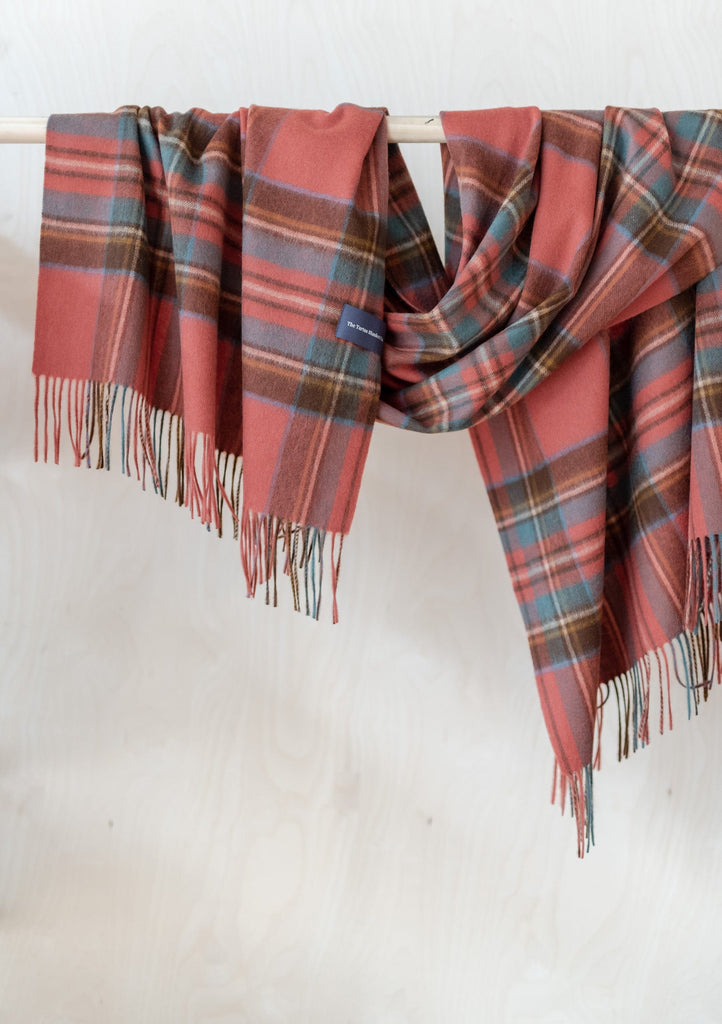 Lambswool Blanket Scarf Stewart Royal Antique Tartan