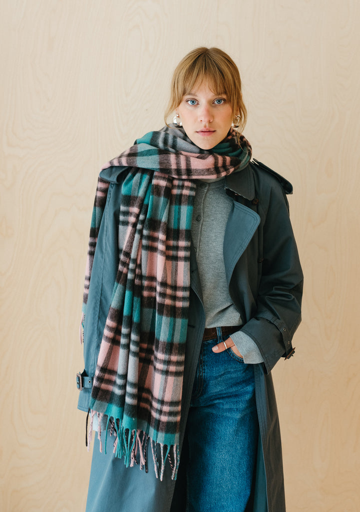 Lambswool Blanket Scarf Tartan Check
