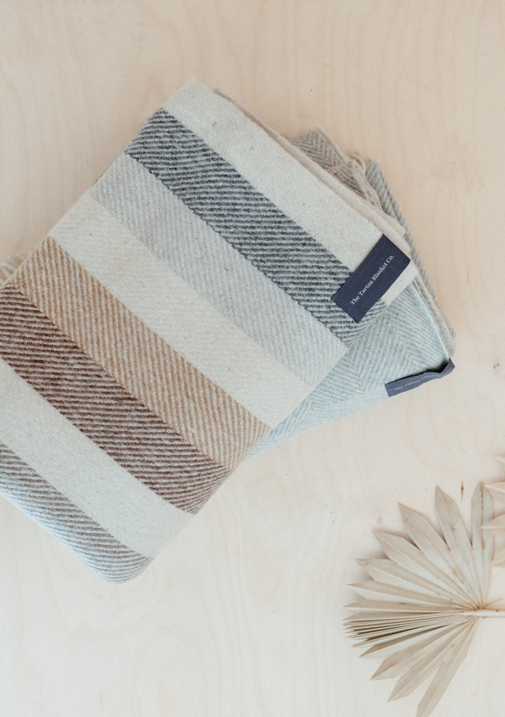 TBCo - Sample Sale Recycled Wool Blanket in Neutral Stripe