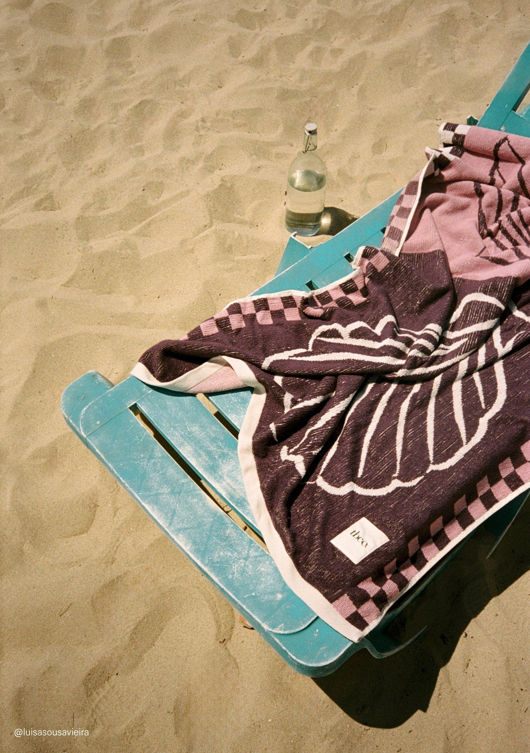 Cotton Beach Towel in Pink Shell