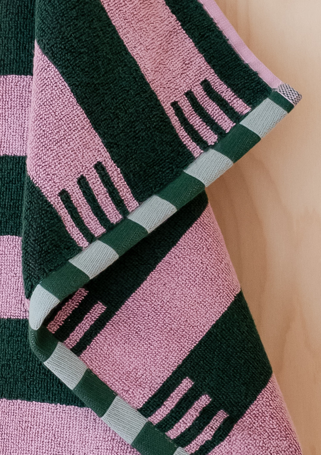Cotton Towels in Rose Stripe
