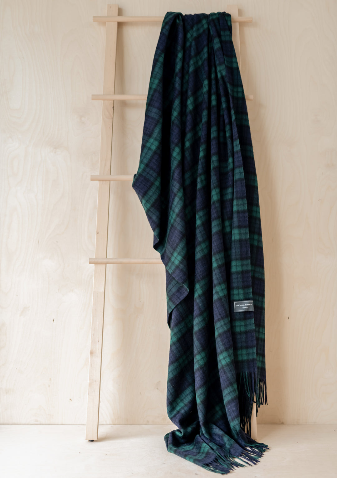 Cashmere Blanket in Black Watch Tartan - TBCo 