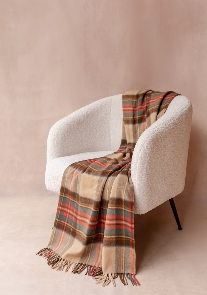 Cashmere Blanket Stewart Dress Antique Tartan