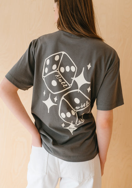 TBCo | Women's Cotton T-Shirt in Charcoal Dice