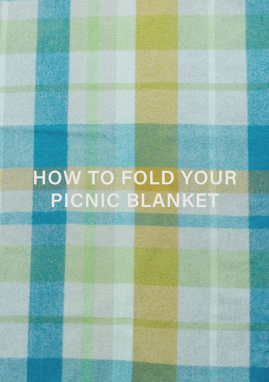 Musterverkauf: Picknickdecke aus recycelter Wolle in Olivgrün mit Fischgrätmuster