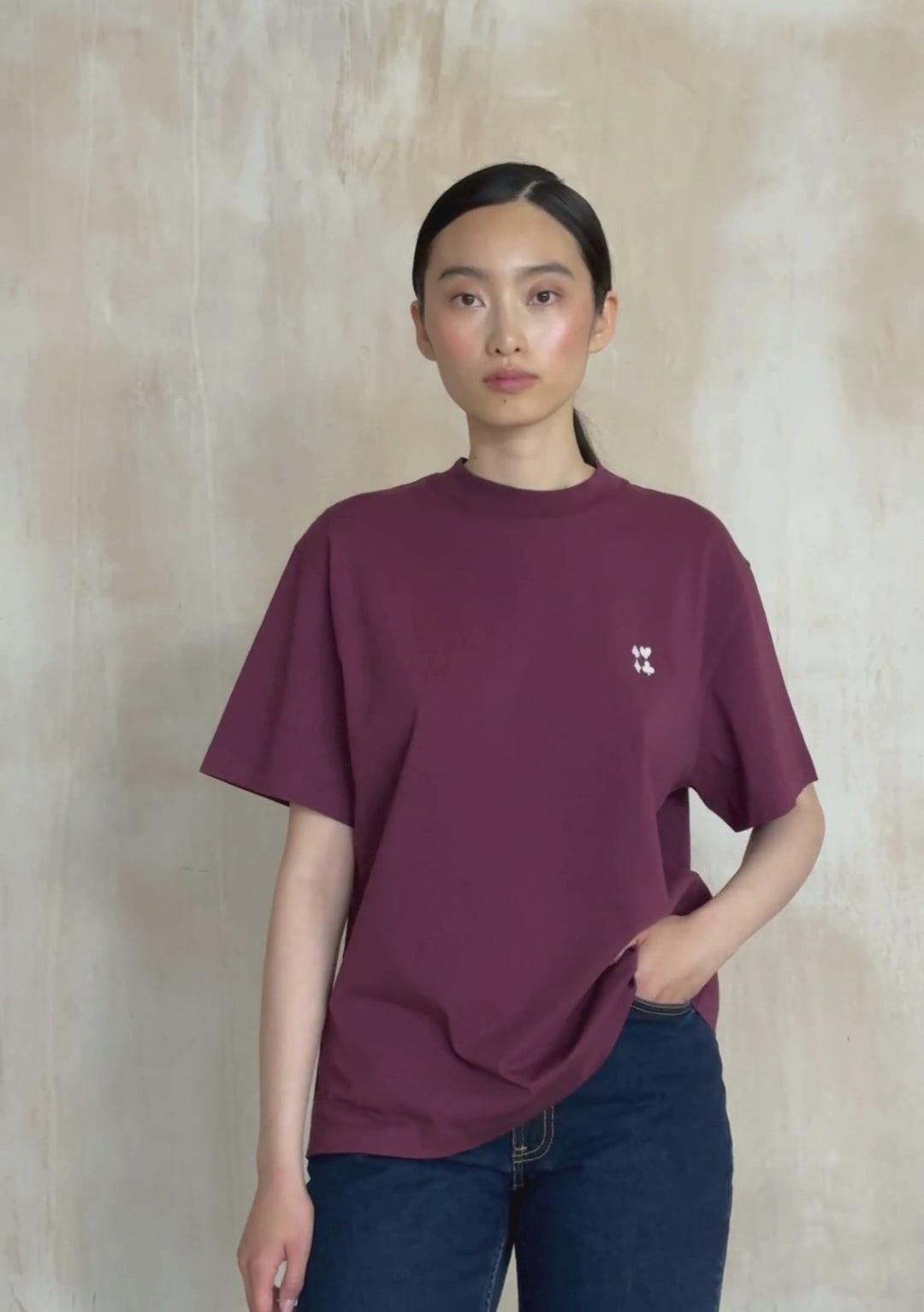 Baumwoll-T-Shirt in Harlekin 