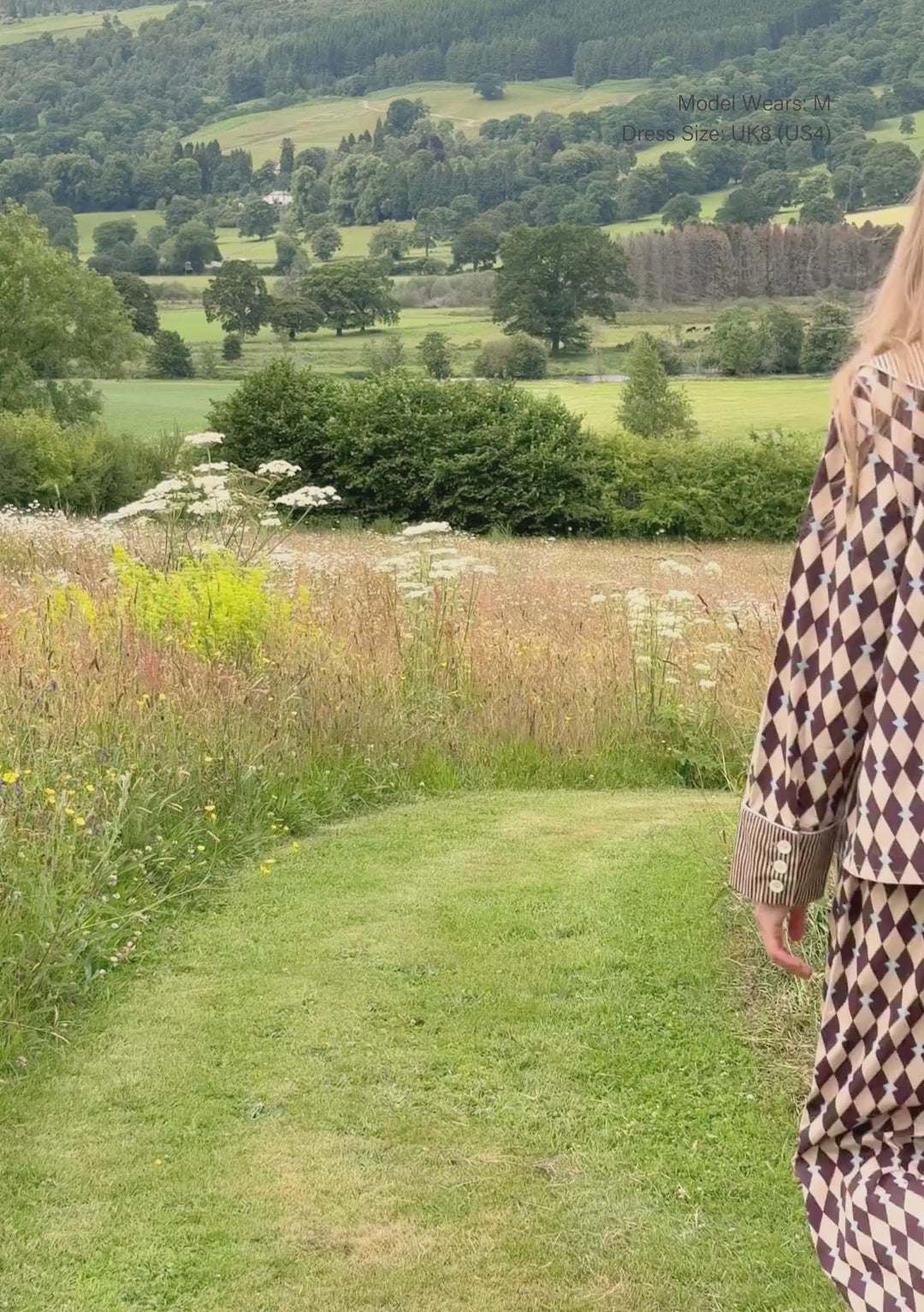 Pyjama en coton camel arlequin