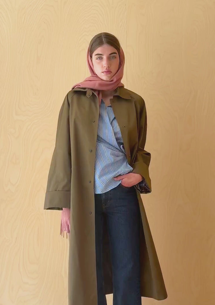 Lambswool Oversized Scarf in Blush